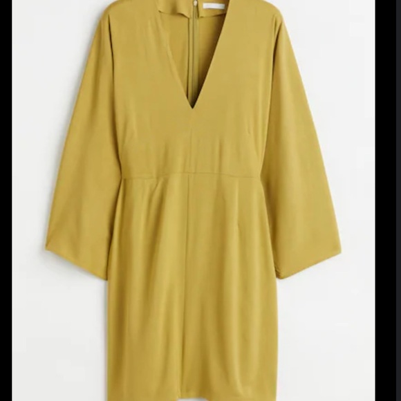 Olive Green V-Neck Women's Top - Picture 3 of 3